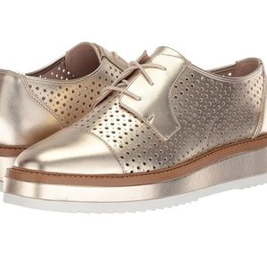 Nine West Metallic Oxford Flats